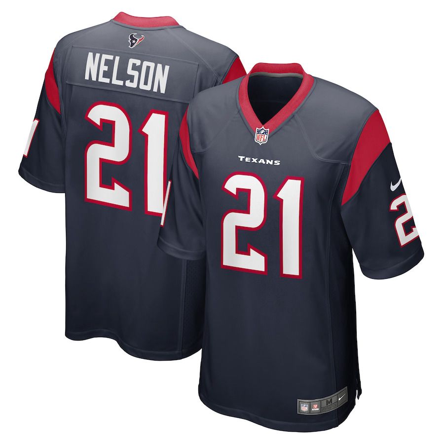 Men Houston Texans 21 Steven Nelson Nike Navy Game Player NFL Jersey